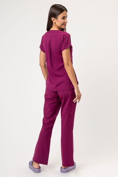 Women's Maevn Momentum scrubs set (Dolman top, Flare Leg trouser) wine-2