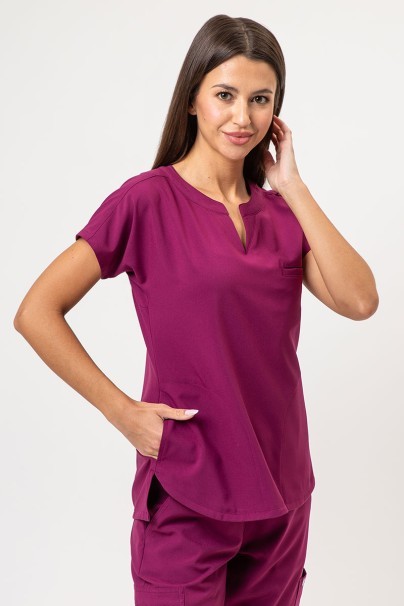 Women's Maevn Momentum scrubs set (Dolman top, Flare Leg trouser) wine-3