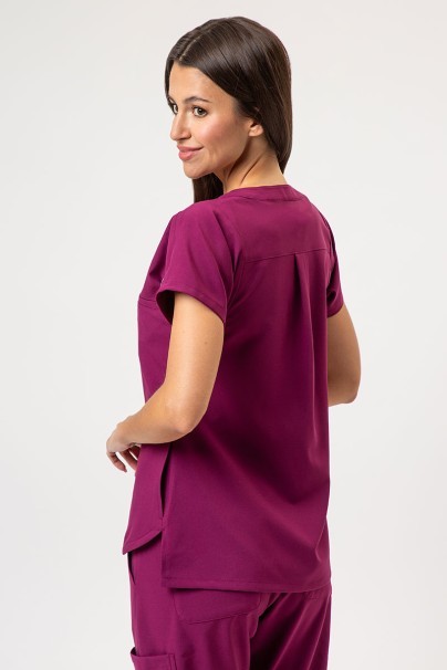 Women's Maevn Momentum scrubs set (Dolman top, Flare Leg trouser) wine-4