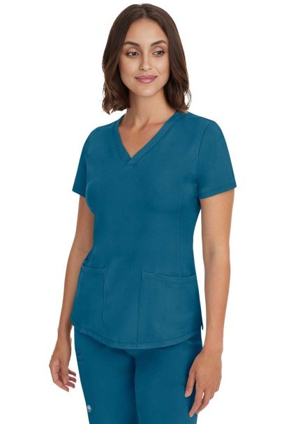 Women's Healing Hands scrubs set (Monica top, Rebecca trousers) caribbean blue-2