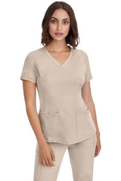 Women's Healing Hands scrubs set (Monica top, Rebecca trousers) khaki-2