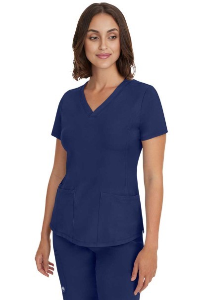 Women's Healing Hands scrubs set (Monica top, Rebecca trousers) navy-2