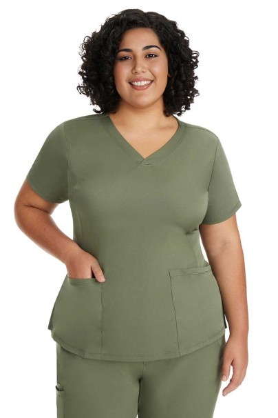Women's Healing Hands scrubs set (Monica top, Rebecca trousers) olive-2