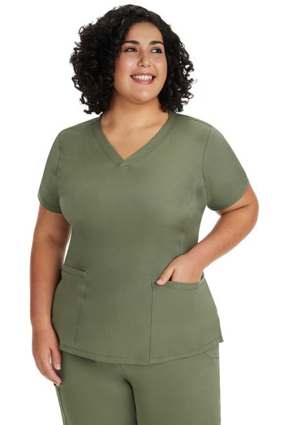 Women's Healing Hands scrubs set (Monica top, Rebecca trousers) olive-2