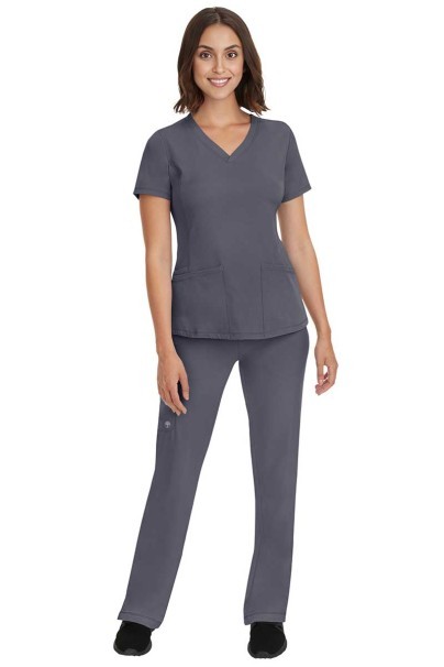 Women's Healing Hands Rebecca Flare scrub trousers pewter-2