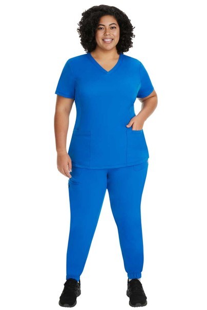 Women's Healing Hands Rebecca Flare scrub trousers royal blue-2
