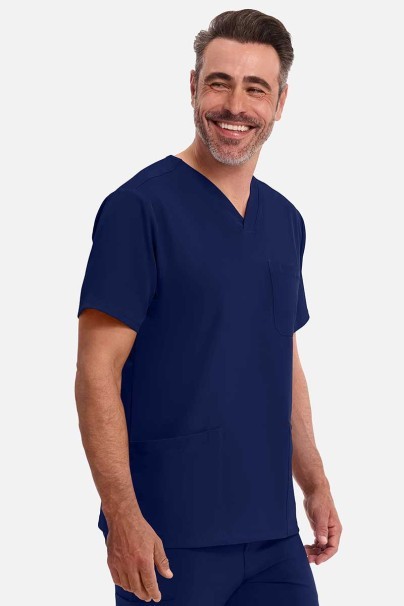 Men's Healing Hands scrubs set (Matthew top, Ryan trousers) navy-2