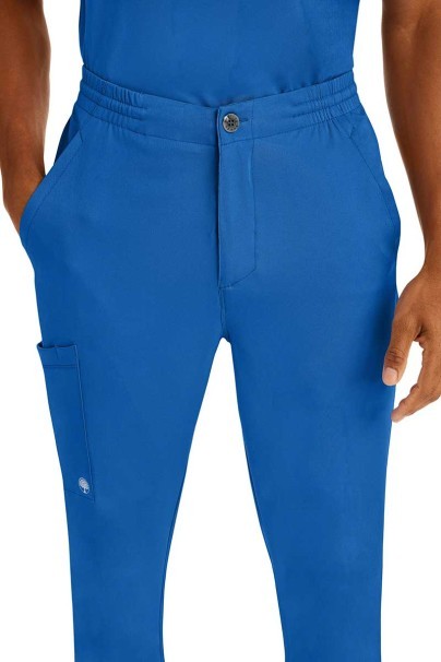 Men's Healing Hands scrubs set (Matthew top, Ryan trousers) royal blue-7