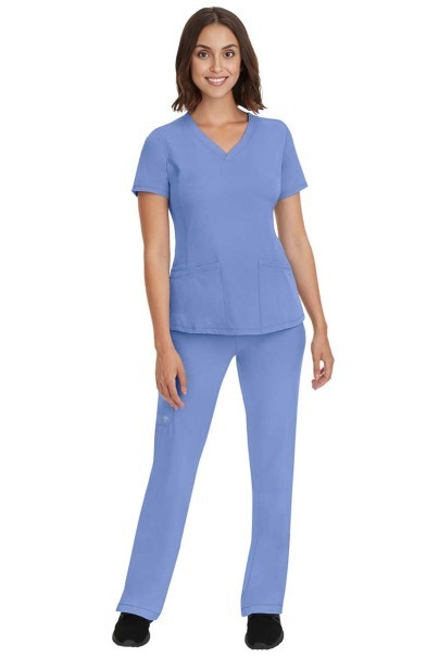 Women's Healing Hands Rebecca Flare scrub trousers ceil blue-7