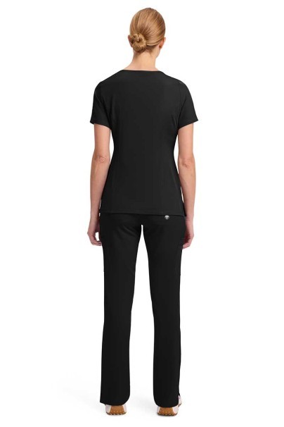 Women's Healing Hands scrubs set (Madison top, Renee trousers) black-2