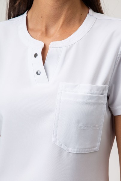 Women's Dickies EDS NXT scrubs set (Round Neck top, Wide Leg trousers) white-4