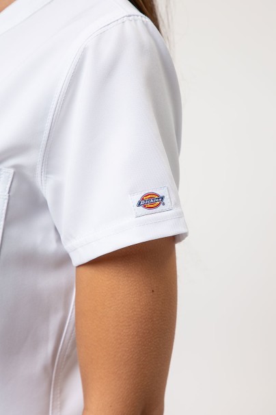 Women's Dickies EDS NXT scrubs set (Round Neck top, Wide Leg trousers) white-5