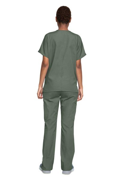 Women's Cherokee Originals scrubs set (V-neck top, N.Rise trousers) olive-2