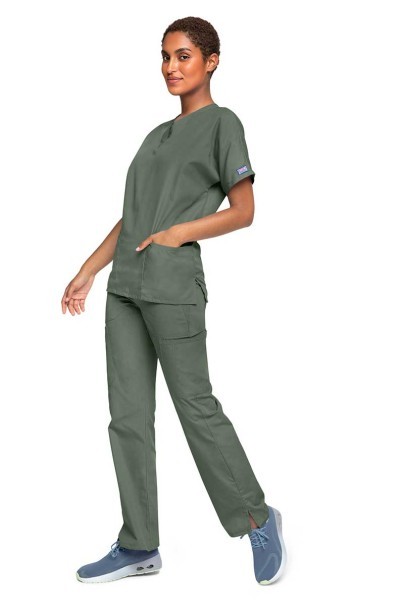 Women's Cherokee Originals scrubs set (V-neck top, N.Rise trousers) olive-2