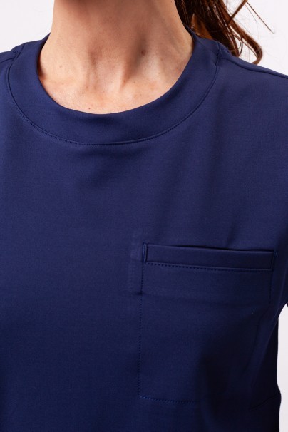 Women's Cherokee Achieve Crew Neck scrub top navy-3