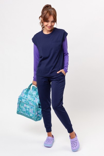 Women's Cherokee Achieve Jogger scrub trousers navy-11