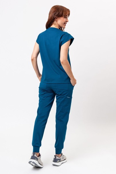 Women's Cherokee Achieve Crew Neck scrub top caribbean blue-8