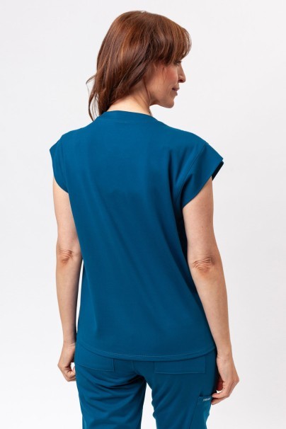 Women's Cherokee Achieve Crew Neck scrub top caribbean blue-2