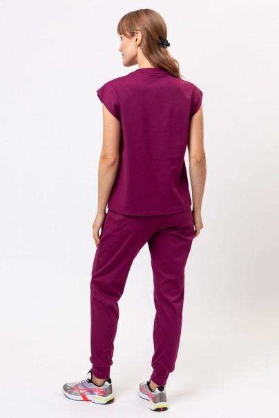 Women's Cherokee Achieve Crew Neck scrub top wine-7