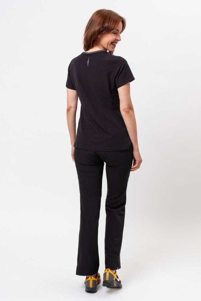 Women's Healing Hands scrubs set (Sonia top, Nisha trousers) black-2