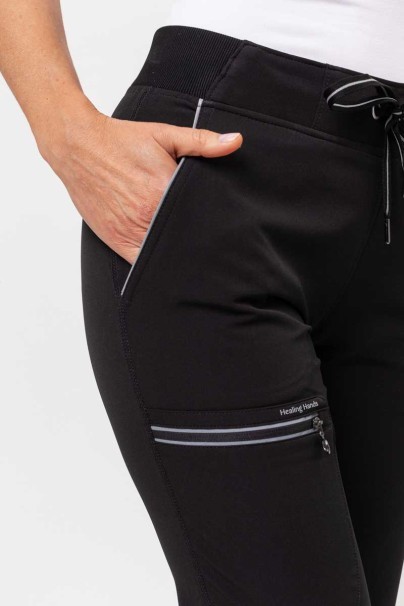 Women's Healing Hands scrubs set (Sonia top, Nisha trousers) black-10