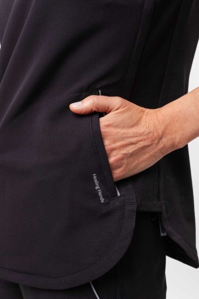 Women's Healing Hands Skyler scrub top black-5