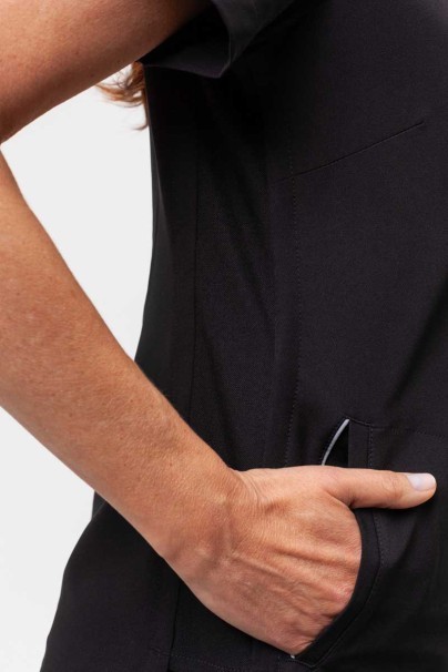 Women's Healing Hands Skyler scrub top black-6