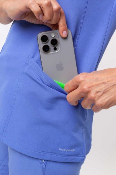 Women's Healing Hands scrubs set (Sonia top, Nisha trousers) ceil blue-8