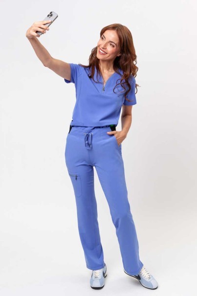 Women's Healing Hands scrubs set (Sonia top, Nisha trousers) ceil blue-17