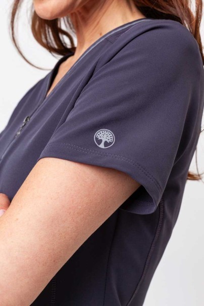 Women's Healing Hands Sonia scrub top pewter-6