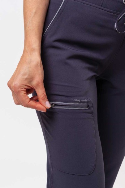 Women's Healing Hands Nisha scrub trousers pewter-6