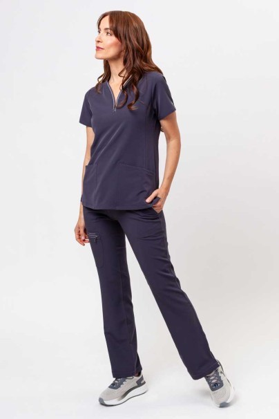 Women's Healing Hands scrubs set (Sonia top, Nisha trousers) pewter-2