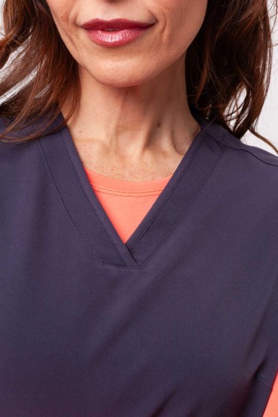 Women's Healing Hands Skyler scrub top pewter-4