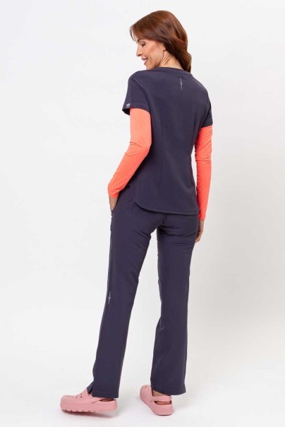 Women's Healing Hands scrubs set (Skyler top, Nisha trousers) pewter-2