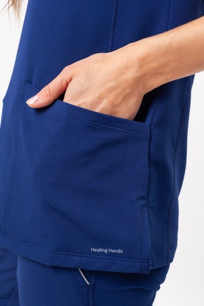 Women's Healing Hands Sonia scrub top navy-7
