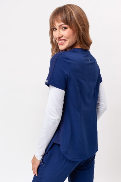 Women's Healing Hands Skyler scrub top navy-3