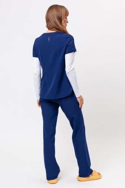 Women's Healing Hands Skyler scrub top navy-2