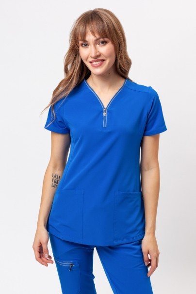 Women's Healing Hands scrubs set (Sonia top, Nisha trousers) royal blue-2
