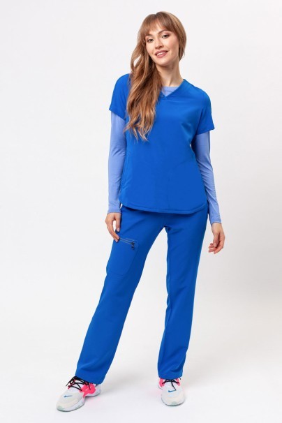 Women's Healing Hands Skyler scrub top royal blue-2