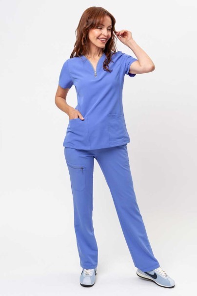 Women's Healing Hands scrubs set (Sonia top, Nisha trousers) ceil blue-2