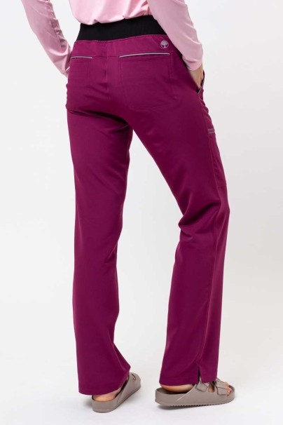 Women's Healing Hands Nisha scrub trousers wine-3