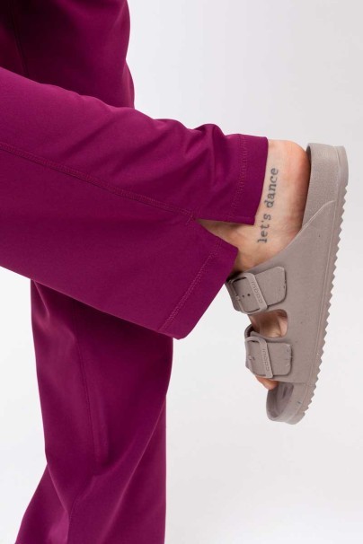 Women's Healing Hands scrubs set (Skyler top, Nisha trousers) wine-15