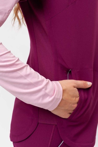 Women's Healing Hands scrubs set (Skyler top, Nisha trousers) wine-7