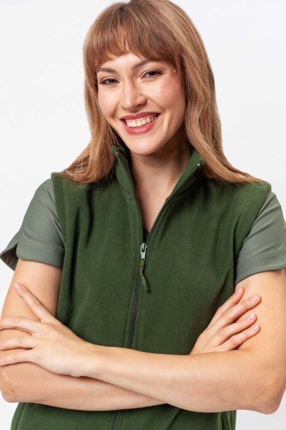 Women’s Malfini Fleece vest bottle green-5