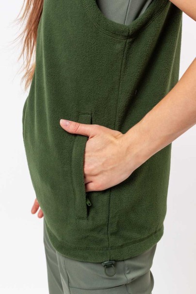 Women’s Malfini Fleece vest bottle green-3