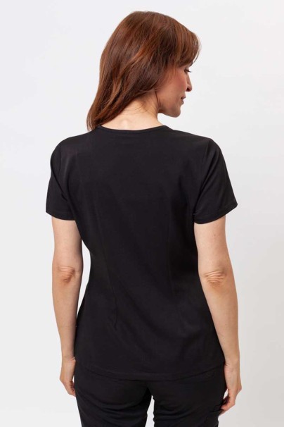 Women's Healing Hands Monica V-neck scrub top black-2