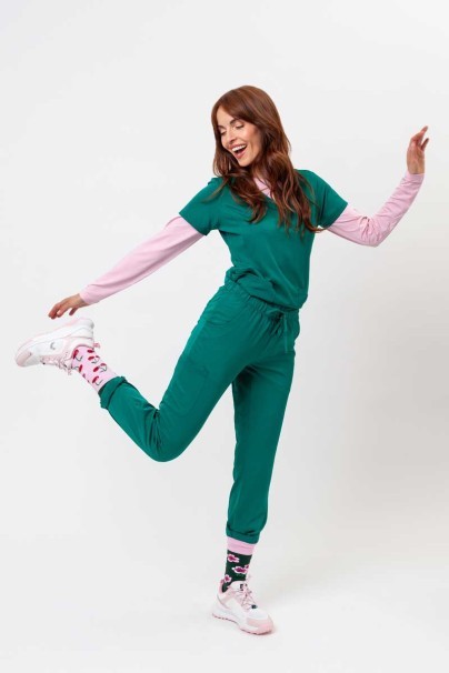 Women's Healing Hands scrubs set (Monica top, Rebecca trousers) green-2