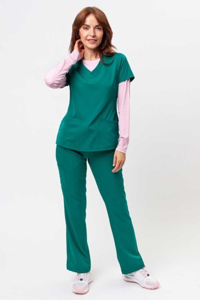 Women's Healing Hands Monica V-neck scrub top green-2