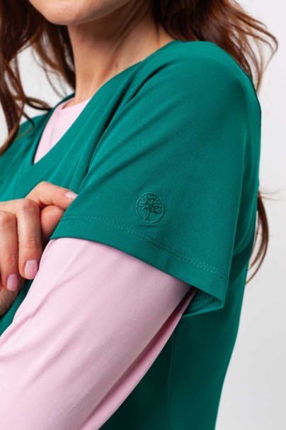 Women's Healing Hands Monica V-neck scrub top green-3