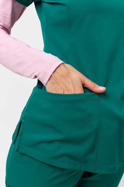 Women's Healing Hands Monica V-neck scrub top green-4
